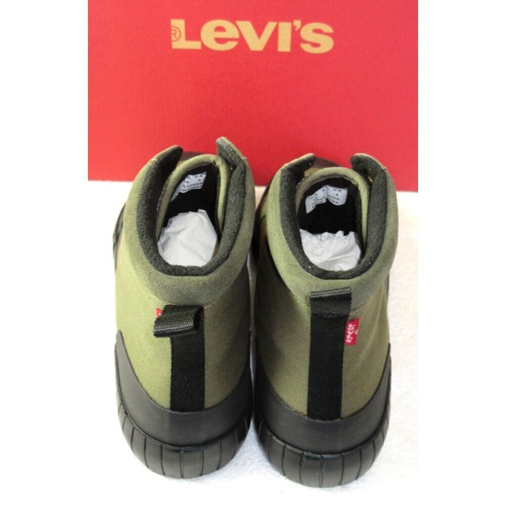 Levi's Strauss Men's La Paz Canvas Casual Boots Dusty Olive Green Black NIB - Picture 5 of 6